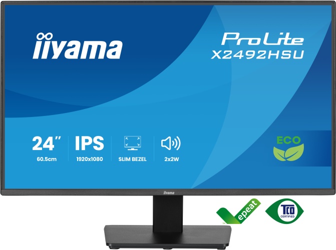iiyama ProLite X2492HSU-B1 Monitor 24'' IPS, FHD 1920x1080, 3 ms, 300 cd/m2, 120 Hz, Black - Image 3