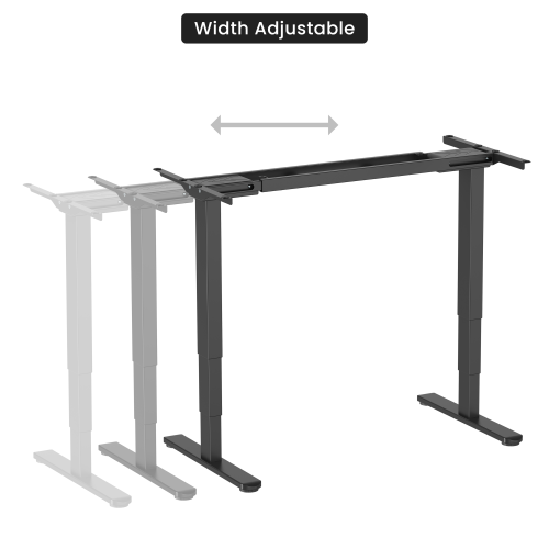 Adjustable Height Table Up Up Bjorn II Black, Table top M White - Image 5