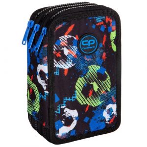 Triple decker pencil case with equipment CoolPack Jumper 3 FOOTBALL