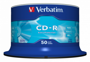 Verbatim 43351 CD-R 700MB 52X Extra Protection Surface Discs (50 pcs/Pack)