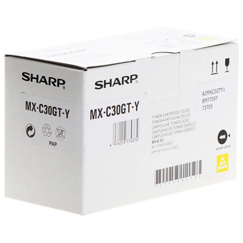 Sharp MX-C30GTY (MXC30GTY) Toner Cartridge, Yellow