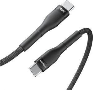 Veger Cable USB-C to USB-C PD 48V 5A 240W CC03 1.5m, Black