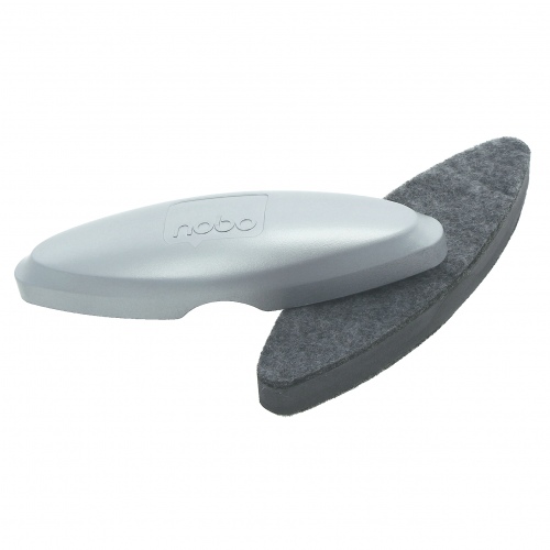 Whiteboard Eraser for Glass Dry Wipe Nobo Silver - Image 2