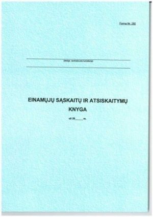 Einamų sąskaitų ir atsiskaitymų knyga 292, A4 (48)  0720-060