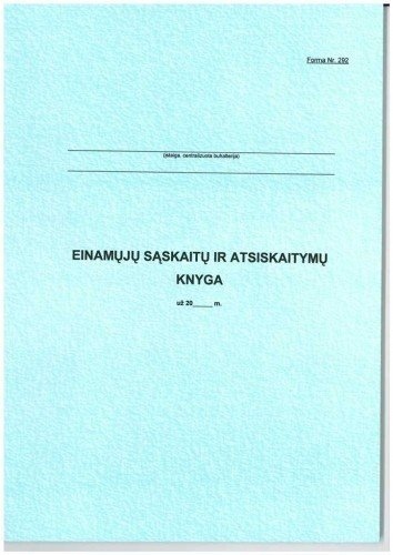 Einamų sąskaitų ir atsiskaitymų knyga 292, A4 (48) 0720-060