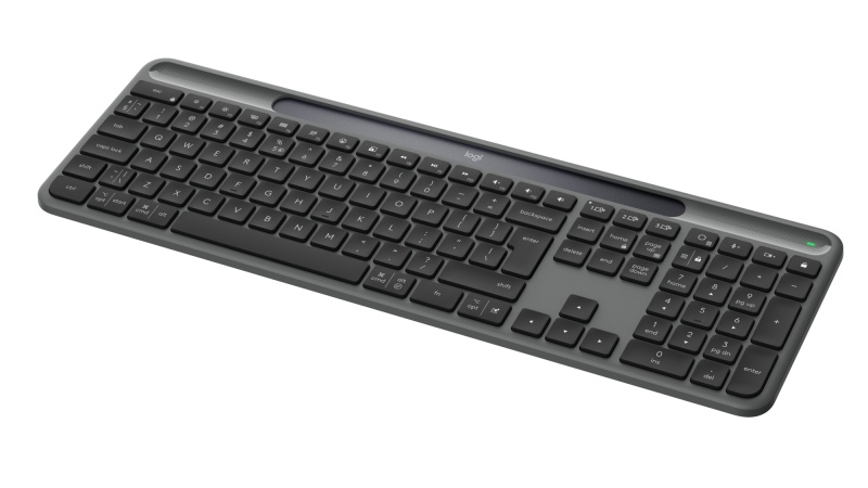 Logitech Signature Slim Solar+ K980 Wireless Keyboard, RF Wireless+Bluetooth, US Int, Graphite