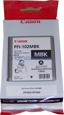 Canon PFI-102MBK (0894B001) Ink Cartridge, Matte Black