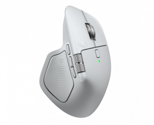 Logitech MX Master 4 for MAC Wireless Mouse RF Wireless + Bluetooth, 8000 DPI, White Silver