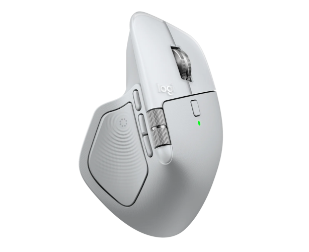 Logitech MX Master 4 for MAC Wireless Mouse RF Wireless + Bluetooth, 8000 DPI, White Silver