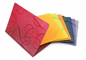 Folder with rubbers Forpus Barocco, A4, plastic, blue 0816-030