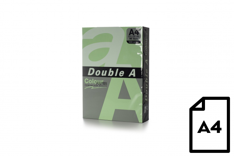 Colour paper Double A, 80g, A4, 500 sheets, Emerald