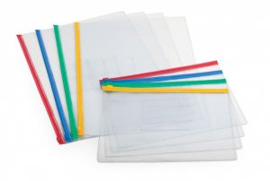 Folder Forpus, A4, with various zipper, transparent