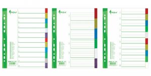 Divider Forpus, A4, 1-12 colors, plastic