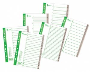 Divider Forpus, A4, numbers 1-12, plastic