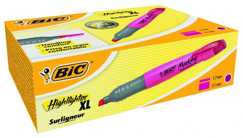 Textmarker BIC, 1.7-5.1 mm, Chisel tip, pink 1212-011 1 pcs.