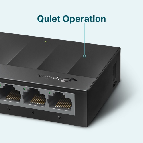 TP-Link LS1005G 5-Port 10/100/1000Mbps Desktop Switch, Plastic housing, Black