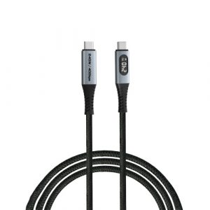 Verbatim 31849 Sync & Charge Cable USB-C to USB-C 240W 40Gbps 120cm, Power Display, Grey/Black