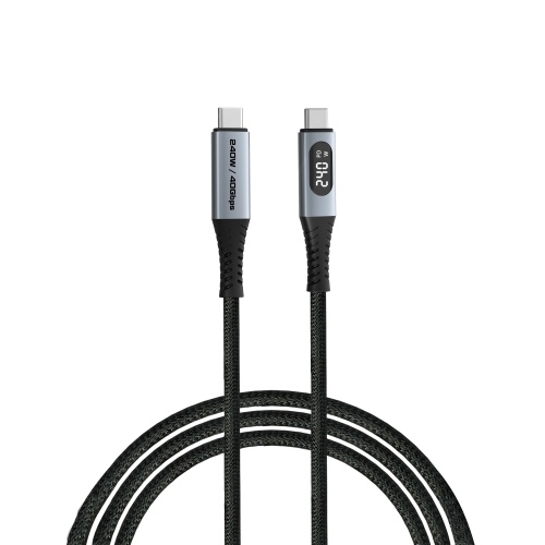 Verbatim 31849 Sync & Charge Cable USB-C to USB-C 240W 40Gbps 120cm, Power Display, Grey/Black