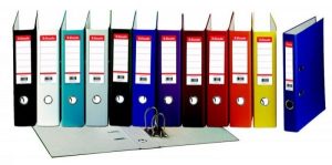 Binder Esselte, A4/75 mm, economic, red