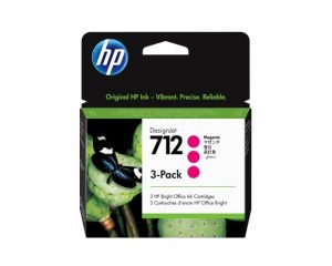 HP 712 3-pack (3ED78A) Ink Cartridge, Magenta