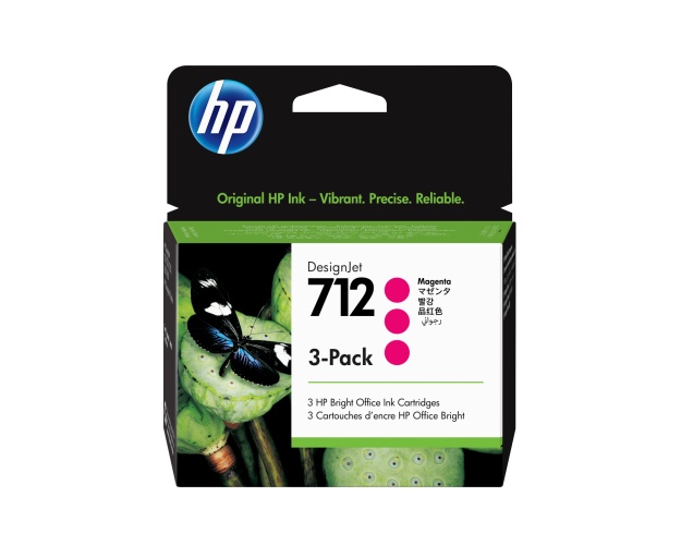 HP 712 3-pack (3ED78A) Ink Cartridge, Magenta