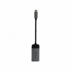 Verbatim 49143 USB-C to HDMI 4K Adapter, USB 3.1 GEN 1, HDMI 4K (60Hz), 10 cm Cable, Grey/Black