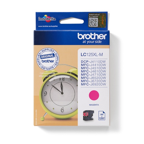 Brother LC125XL (LC125XLM) Ink Cartridge, Magenta