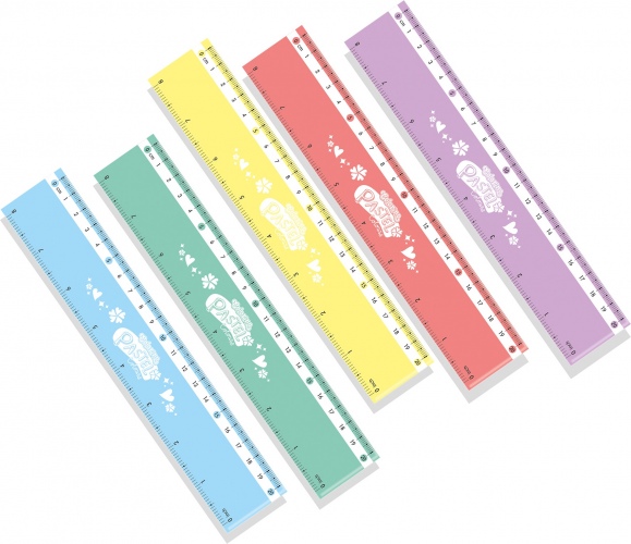 Colorino Pastel Rulers 20 cm