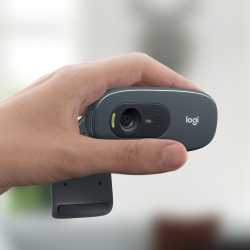 Logitech C270 HD Webcam, Dark Grey