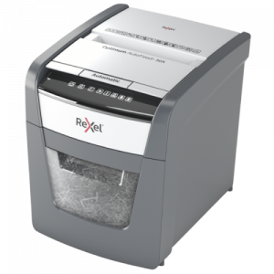 Rexel Optimum AutoFeed+ 50X Paper Shredder Cross cut shredding 4x28mm P-4 20L 55dB, Grey/Black