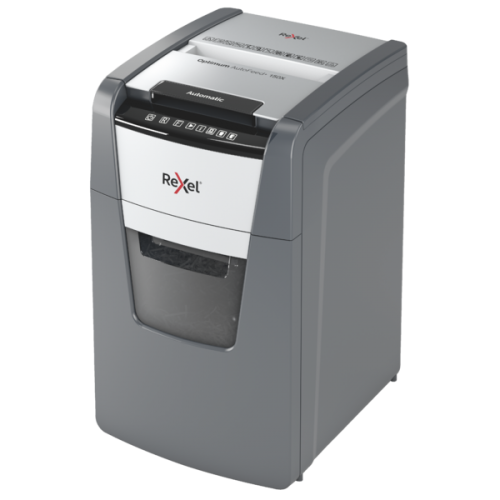 Rexel Optimum AutoFeed+ 150X Paper Shredder Cross Cut 4x28mm P-4 44L 55 dBA