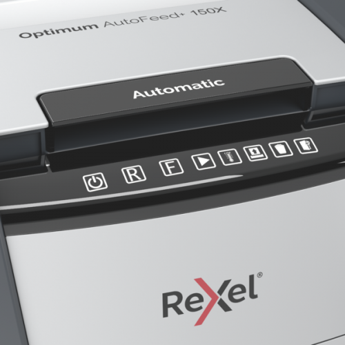 Rexel Optimum AutoFeed+ 150X Paper Shredder Cross Cut 4x28mm P-4 44L 55 dBA