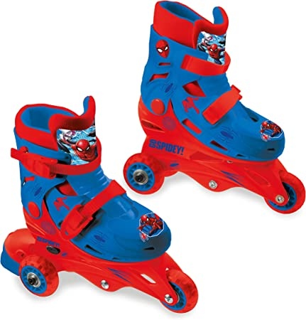 Ecost Customer Return Mondo Toys - Marvel Spiderman - 3 In-Line Skates - Adjustable Dual Function -