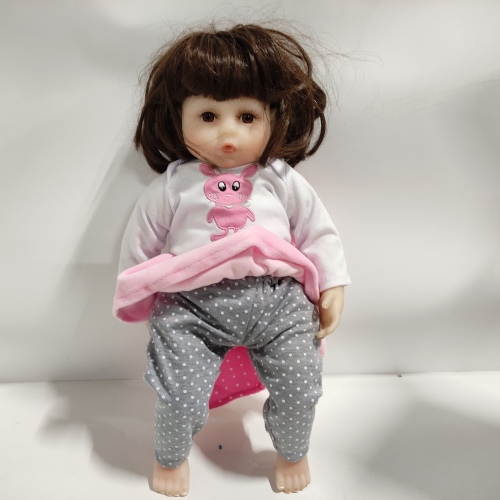 Ecost Customer Return Anyee 60 cm Reborn Baby Girl live handmade soft silicone vinyl