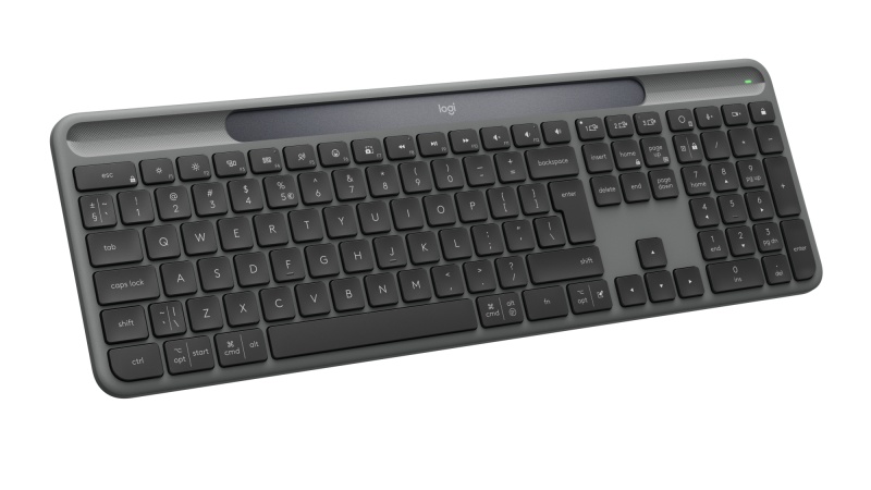 Logitech Signature Slim Solar+ K980 Wireless Keyboard, RF Wireless+Bluetooth, US Int, Graphite