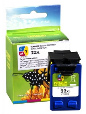 Static Control Ink Cartridge CMY, Compatible with HP 22XL Tri-color (C9352CE)