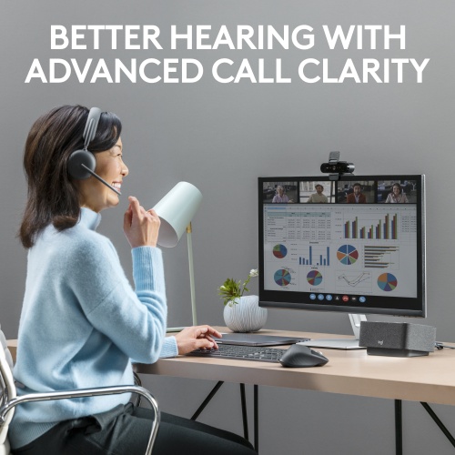 Logitech Zone Wireless 2 UC Wireless Headset, USB-C, USB-C Bluetooth receiver, Graphite