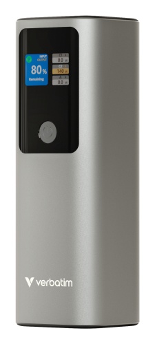 Verbatim 32269 Charge 'n' Go Power Bank 27000mAh 183W, USB-C, USB-A, Grey