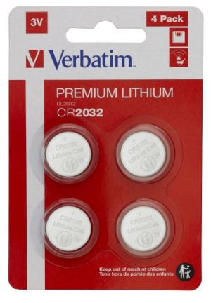 Verbatim 49533 Lithium Batteries CR2032 3V (4 pcs/Pack)