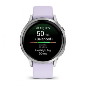 Garmin Venu 4 Smart Watch 41 mm Silver / Periwinkle Silicone Band