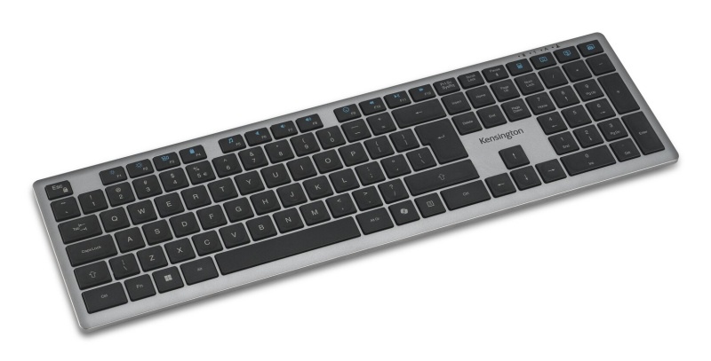 Kensington KB535 EQ Rechargeable Multi-Device Full Size Keyboard RF+BT, US, Space Grey