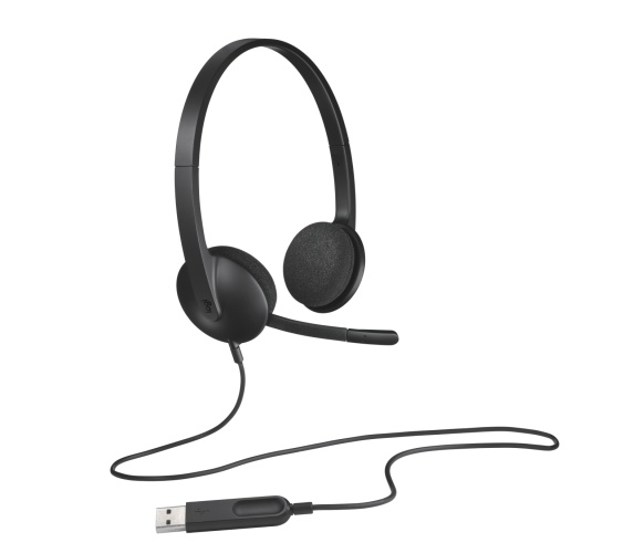 Logitech H340 USB Wired Headset USB-A, Black