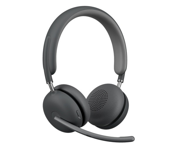 Logitech Zone Wireless 2 UC Wireless Headset, USB-C, USB-C Bluetooth receiver, Graphite