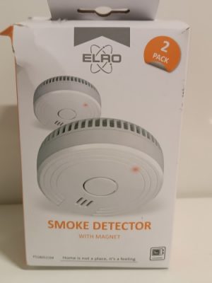 Ecost prekė po grąžinimo ELRO FS180521M 2-Pack Smoke Alarm with Magnet Mounting 5 Year Battery and C
