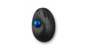 Kensington ProFit Ergo TB450 Trackball Wireless Mouse, RF Wireless + Bluetooth, 1600 DPI, Black/Blue