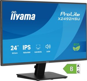 iiyama ProLite X2492HSU-B1 Monitor 24'' IPS, FHD 1920x1080, 3 ms, 300 cd/m2, 120 Hz, Black