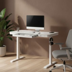 Adjustable Height Table Up Up Balder II White