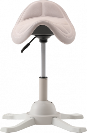 Up Up Toronto ergonomic balance stool White, Ivory fabric, longer gas lift