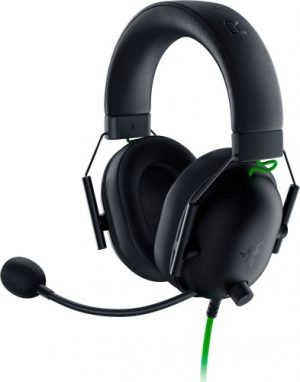 Razer BlackShark V2 X Wired Gaming Headset, Black/Green