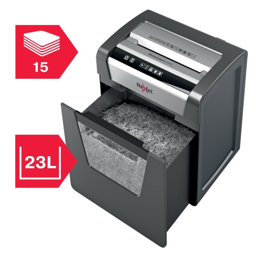 Rexel Momentum X415 Paper Shredder Cross shredding 4x40mm, P4, Grey/Black
